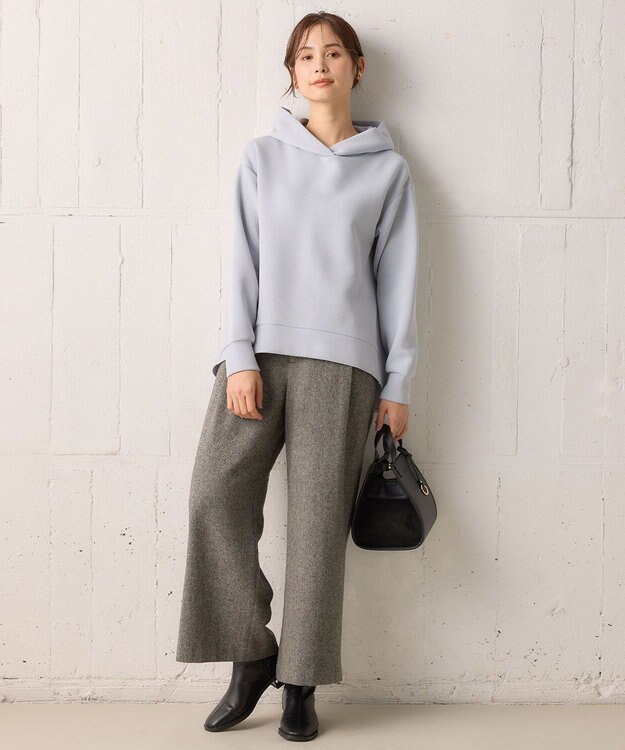 組曲 ダンボールジャージーバックフリル パーカー サックスブルー系