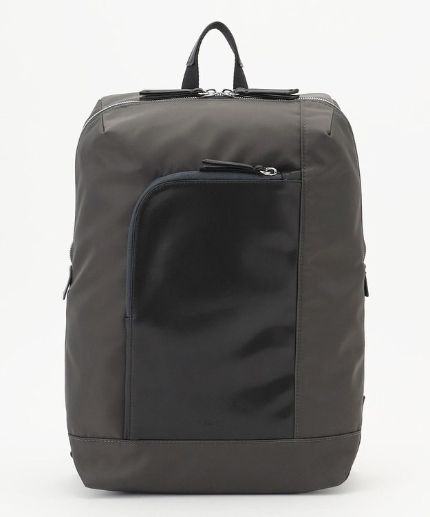 Y'SACCS ナイロン×リサイクルレザー　コンビマルチリュック グレー