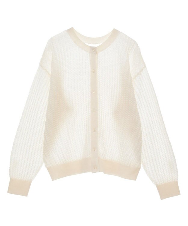 AMERICAN HOLIC 柄編みニットカーディガン Off White