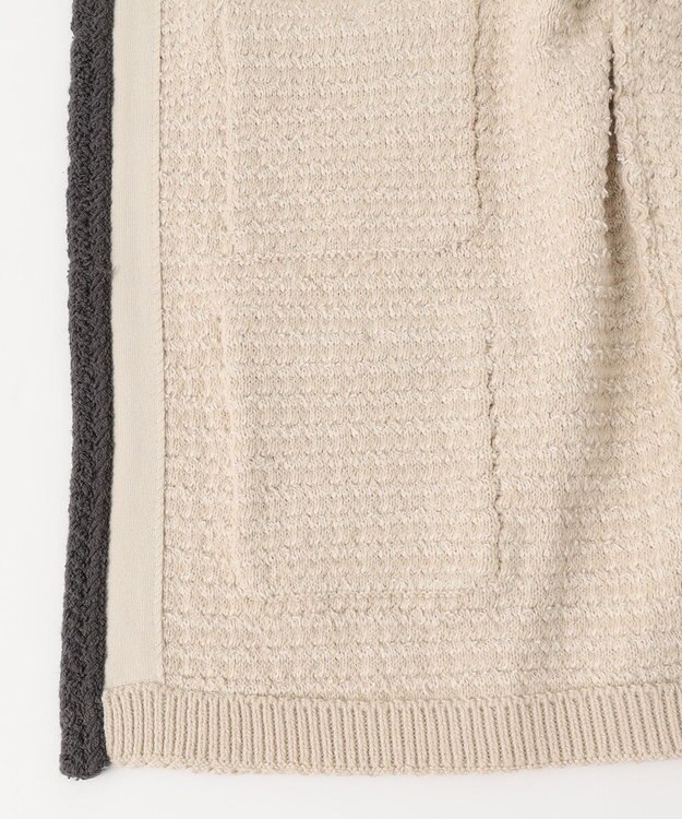 自由区 ツイードライクニット カーディガン ベージュ系