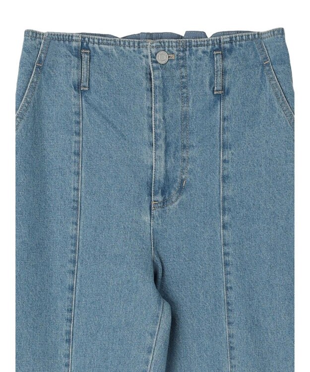 Green Parks ・ＥＬＥＮＣＡＲＥ　ＤＵＥ　バックスリットデニムパンツ Light Indigo