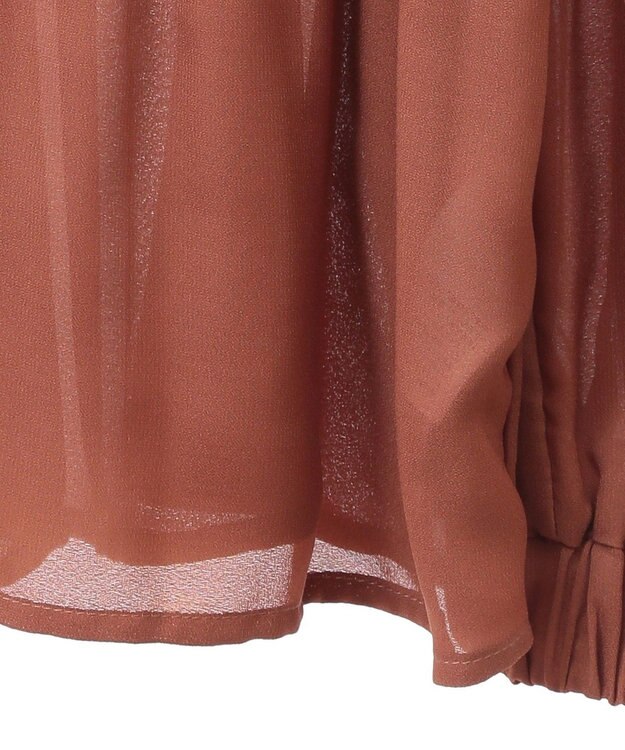 Green Parks マジョリカプリーツブラウス Brick Red