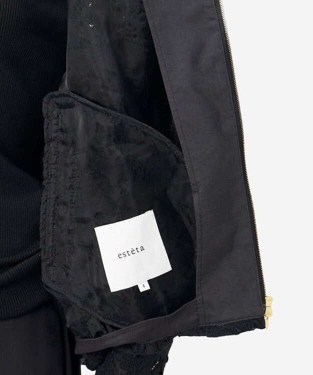 23区 S 【エステータ/Precious掲載】ヴィンテージコードレース ブルゾン ブラック系