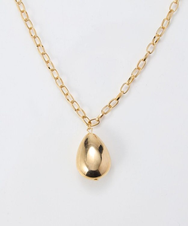 Phoebe 【限定セット】ビッグドロップメタルチェーンネックレス×ドロップハーフフープミニピアス ゴールド