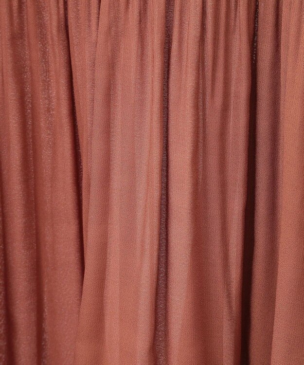 Green Parks マジョリカプリーツブラウス Brick Red