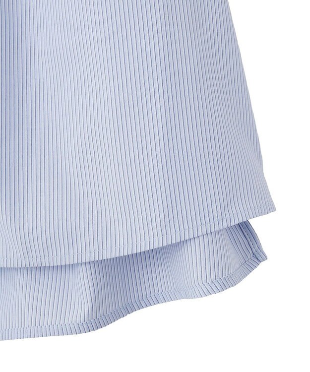 Green Parks タックショートスリーブブラウス Stripe