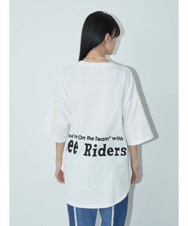 earth music&ecology Ｌｅｅ×ｅ．ｍ．ａ．ｅ　ＲＯＵＮＤＨＥＭ　ＴＥＥ Off White
