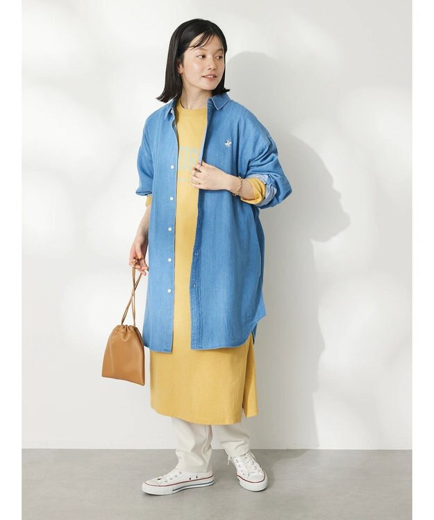 CRAFT STANDARD BOUTIQUE １０／ーウ゛ィンテージ風天竺　ＰＴ　ＯＰ　Ｌ／Ｓ Mustard
