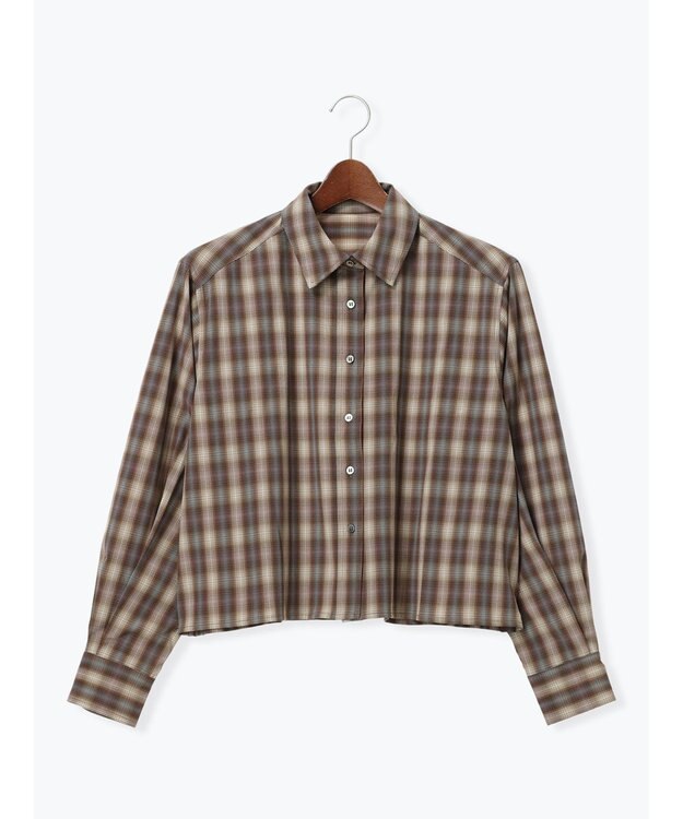 Te chichi チェックショートシャツ（セットアップ可）《2025Autumn catalog item》 ブラウン