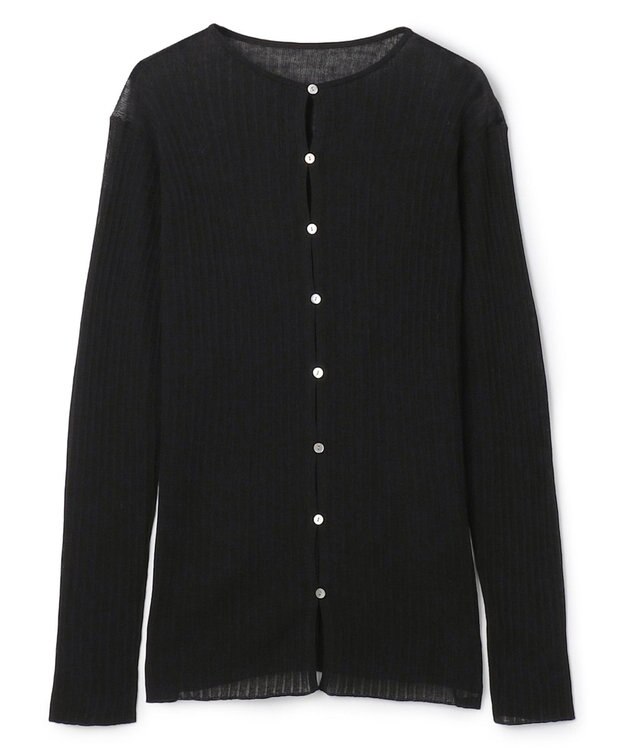 uncrave ランダムリブシアーニット カーディガン ブラック