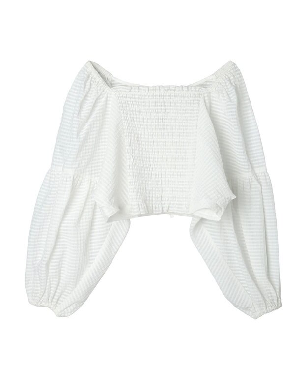 Green Parks ■ＥＳＣＡＲ　２ｗａｙ　シアーギンガムプルオーバー Off White