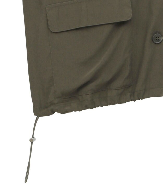 Green Parks シアーミリタリーベスト Black