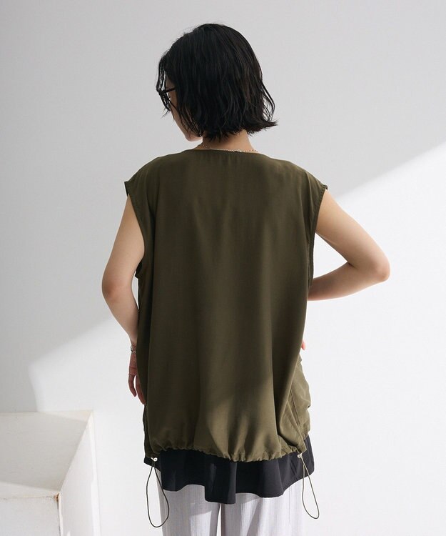 Green Parks シアーミリタリーベスト Black