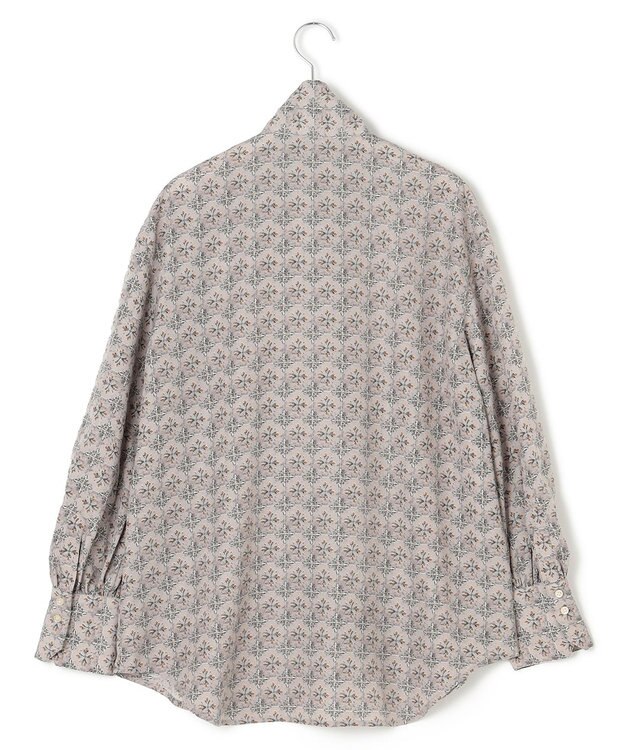 J.PRESS YORK STREET 【WOMEN】タイルプリント ボウタイブラウス ライトグレー系5