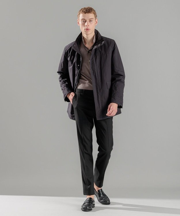 JOSEPH HOMME 【WEB限定】パウダーピーチクロス ナイロンコート ブラック系