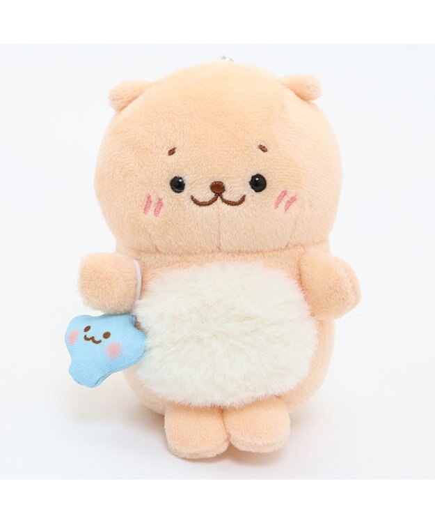 Mother garden しろたん ついてきちゃうしろたん 《らっこいぬ》 マスコット キーホルダー 12cm ベージュ