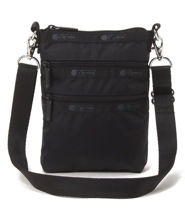 LeSportsac 3 ZIP CROSSBODY/リサイクルドブラックJP リサイクルドブラックJP