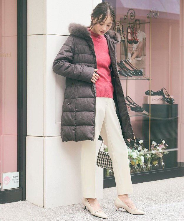 ANY SIS 【洗える】サイドケーブルアンゴラブレンド ニット ベリーピンク