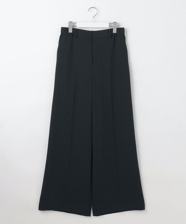 自由区 【セットアップ対応・洗える】トリアセダブルクロス ワイドパンツ ネイビー