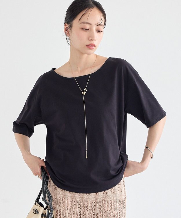 earth music&ecology バックデザインカットプルオーバー Black