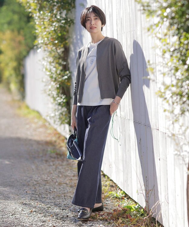 J.PRESS LADIES スクエアドット 剣先 スカーフ ネイビー系5