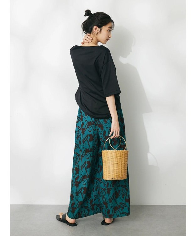 CRAFT STANDARD BOUTIQUE 【ＵＶカット】布帛切り替えプルオーバー Black