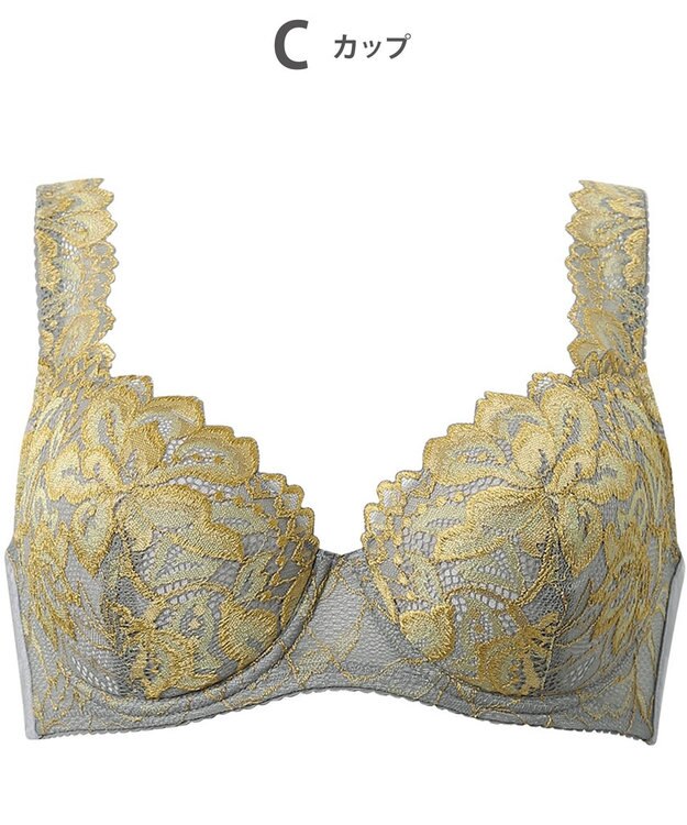 Wing ブラジャー Wing Lesiage 包みこむようなフィット感 安定感のあるつけごこち 肩にくいこみにくい ブラ PB3010 ウイング／ワコール オリーブ