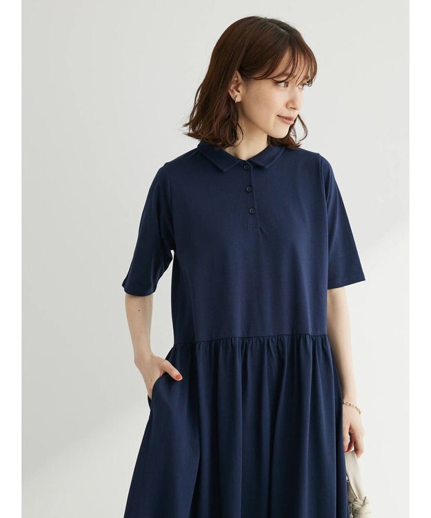 Green Parks ・ＳＵＧＡＲ　ＳＰＯＯＮ　ポロカットワンピース Navy