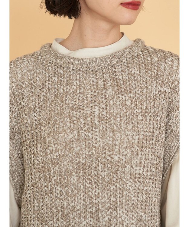 AMERICAN HOLIC ＳＥＴ　ボリュームスリーブシャツ＋ニットベスト Ivory