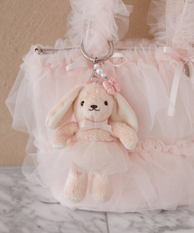 Maison de FLEUR たれ耳ラビットチャーム Pink