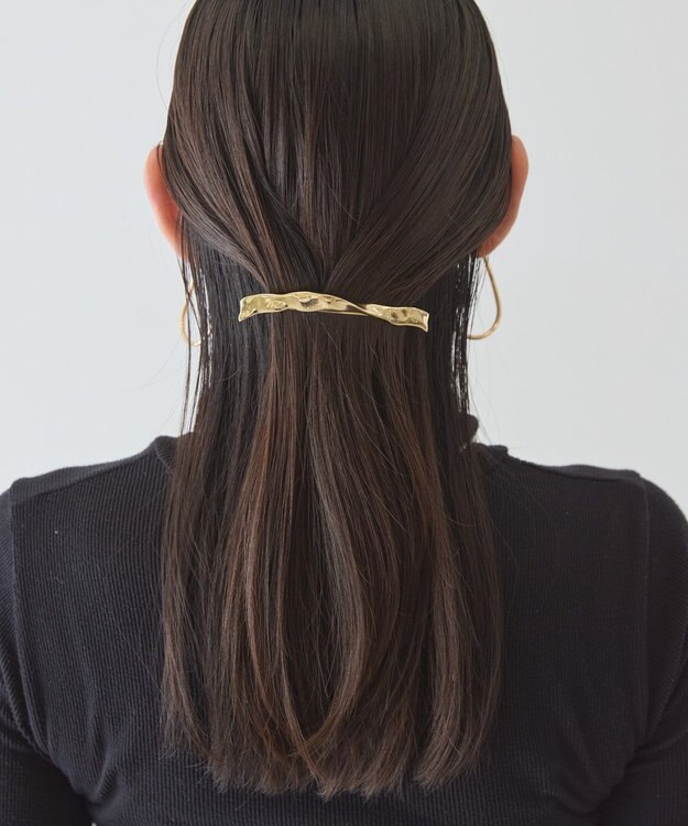 AMERICAN HOLIC メタルツイストバレッタ Gold