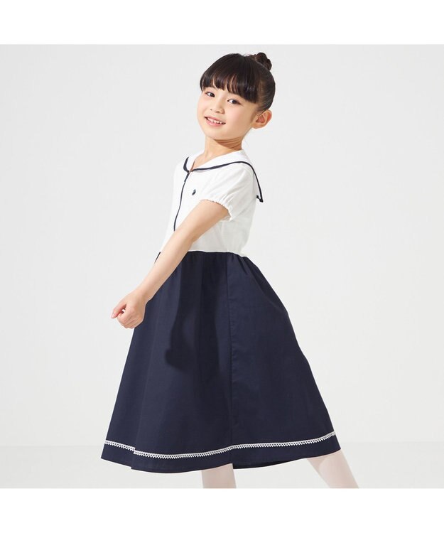 Chacott ジップアップワンピース ネイビー