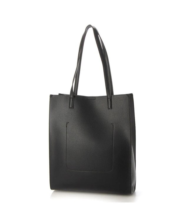 UNBILLION cachecache WEB限定シンセティックレザーフロントポケットトート ブラック