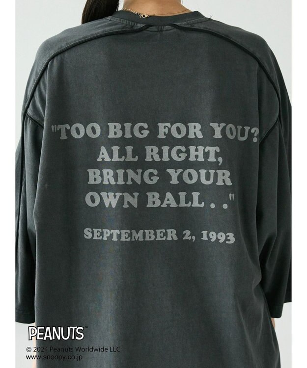 CRAFT STANDARD BOUTIQUE 【ユニセックス】PEANUTS/スヌーピー ゲームシャツTEE Charcoal Gray
