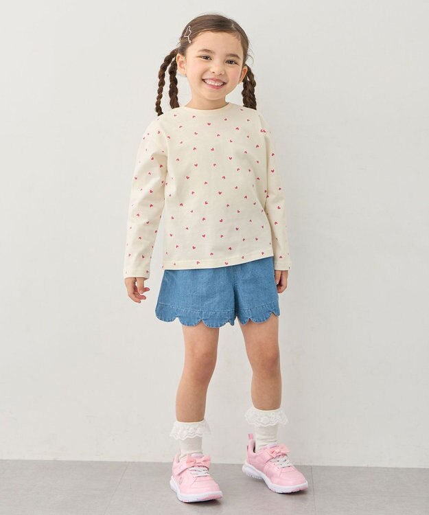 ANY KIDS 【ANY KIDS別注モデル】瞬足 ネコモチーフスニーカー ピンク