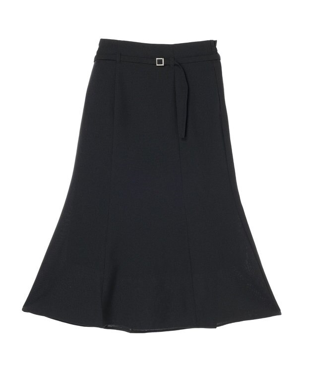 Green Parks きれシルベルト付きフレアスカート Black