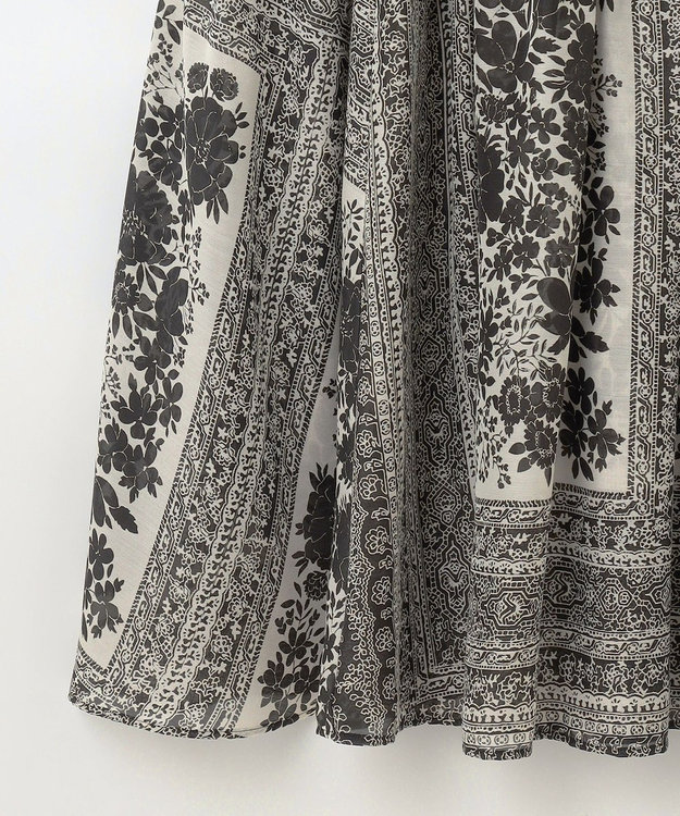 GRACE CONTINENTAL バンダナティアードスカート ブラック