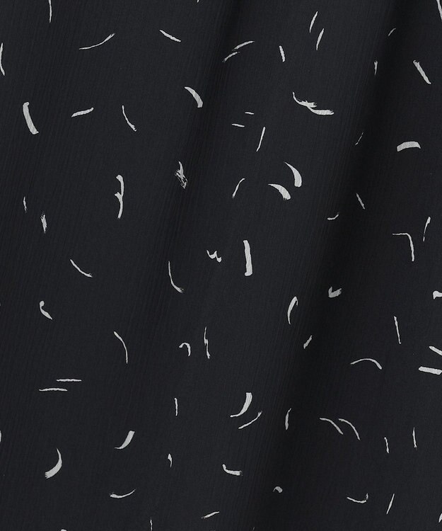 自由区 L 【洗える】ドローイングタッチプリント ワンピース ネイビー系5