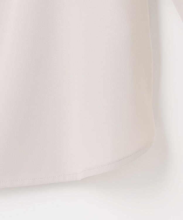 ANY SIS フロントタックバイカラー ブラウス グレージュ×アイボリー