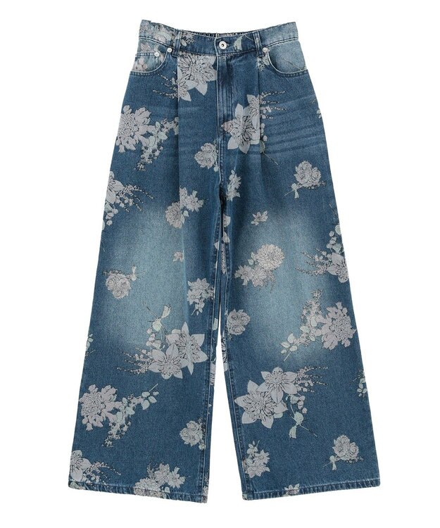 Green Parks ・SUGAR SPOON フラワーptデニムパンツ Indigo