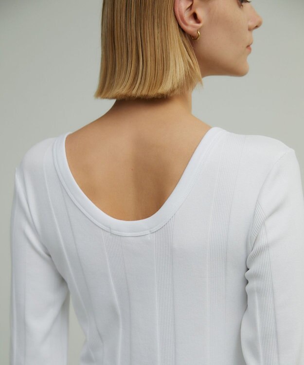 BEIGE， CYRILLE / リブトップス White