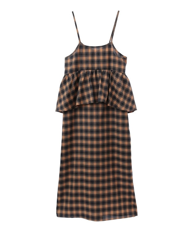 チェックペプラムキャミワンピース / Green Parks