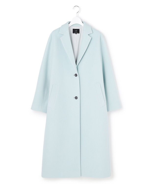 23区 【WEB&一部店舗限定】ウールモッサ チェスターコート スカイブルー系