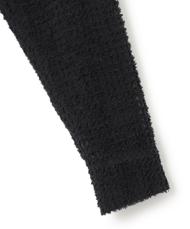 ICB L 【洗える】フェザーエンブロイダリー クロップドシャツ ブラック系