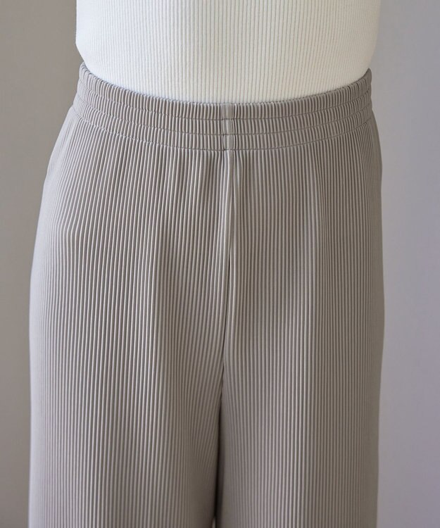 Tiaclasse 【新色追加・洗える】プリーツパンツ グレージュ