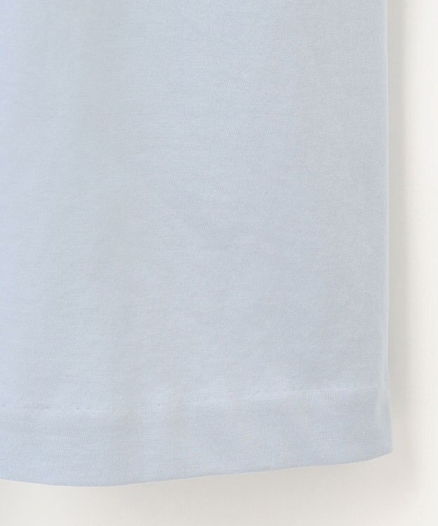 組曲 【洗える・WEB限定】プレーティング天竺 ドレープワンピース ベビーブルー系