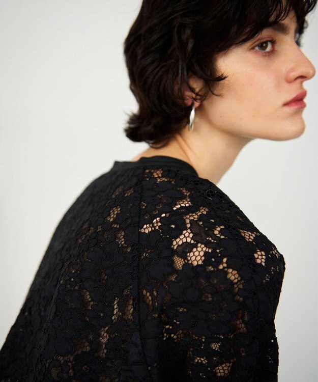 GRACE CONTINENTAL レースコンビブラウス ブラック