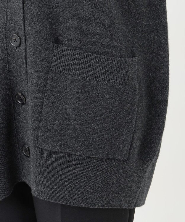 23区 S 【R(アール)】ウールカシミヤ Vネックカーディガン グレー系