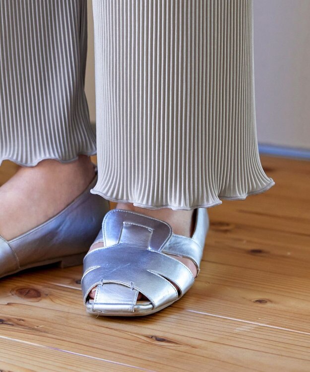 Tiaclasse 【新色追加・洗える】プリーツパンツ グレージュ