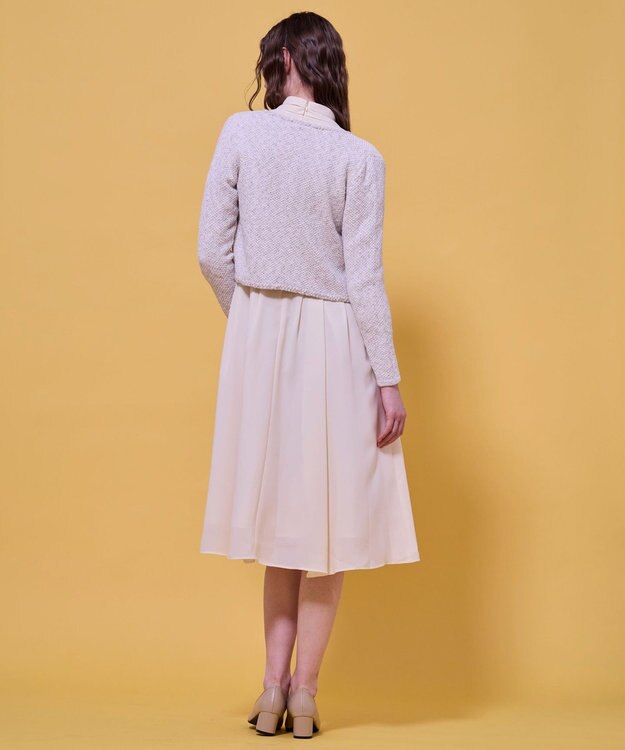 TOCCA TWEEDY MAZE ニットジャケット アイボリー系